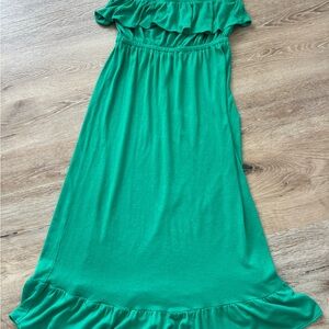 Old Navy green strapless dress size small